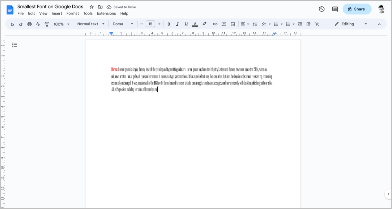 smallest-font-on-google-docs