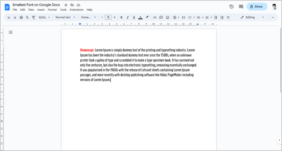 smallest-font-on-google-docs