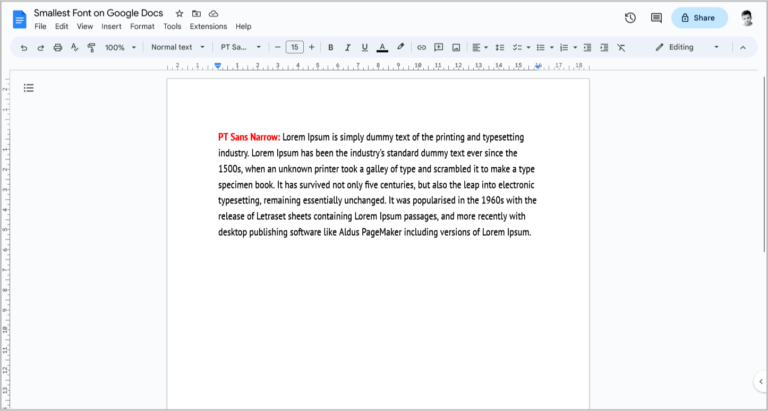 smallest-font-on-google-docs