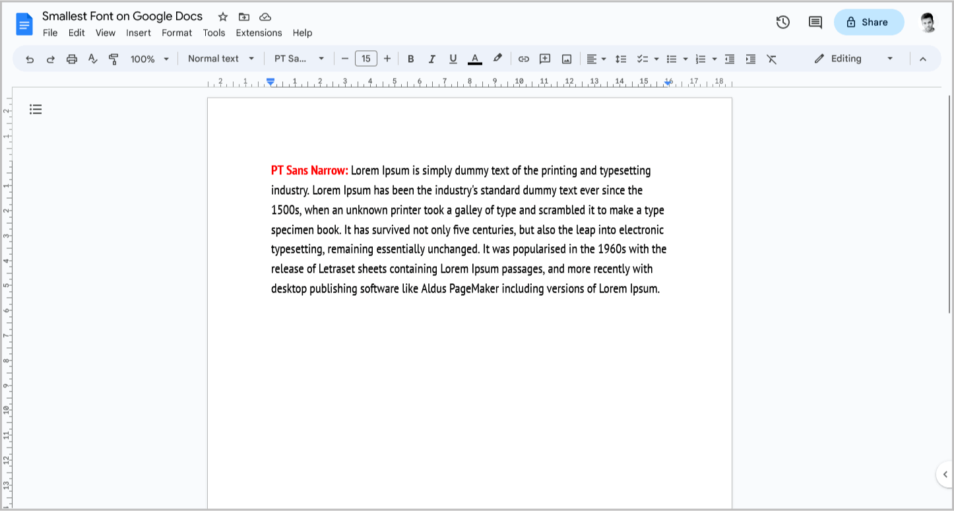 smallest-font-on-google-docs