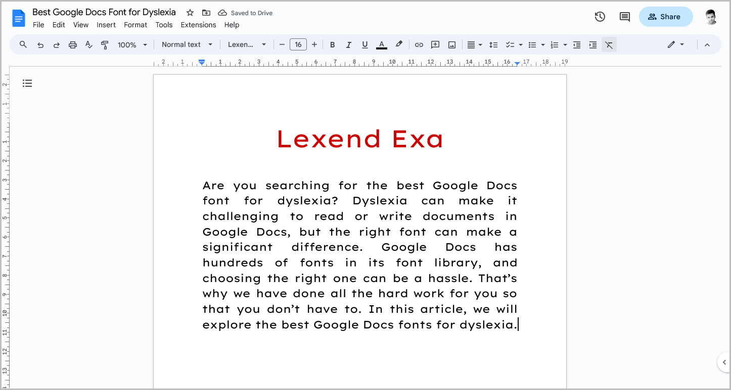 Best Google Docs Font for Dyslexia