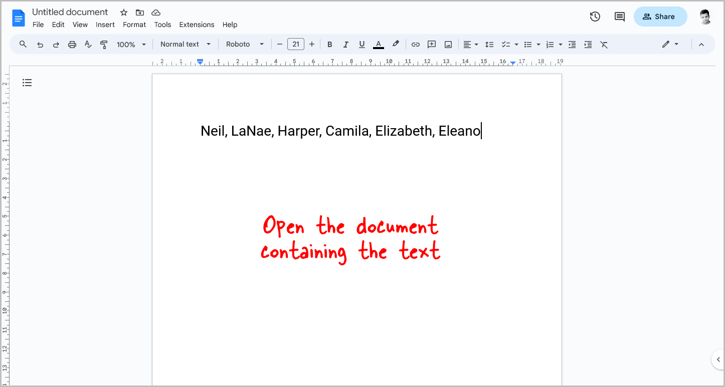 Google Docs Replace With New Line