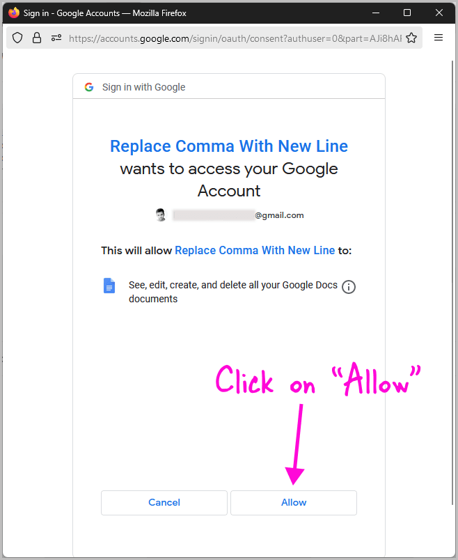 Google Docs Replace With New Line