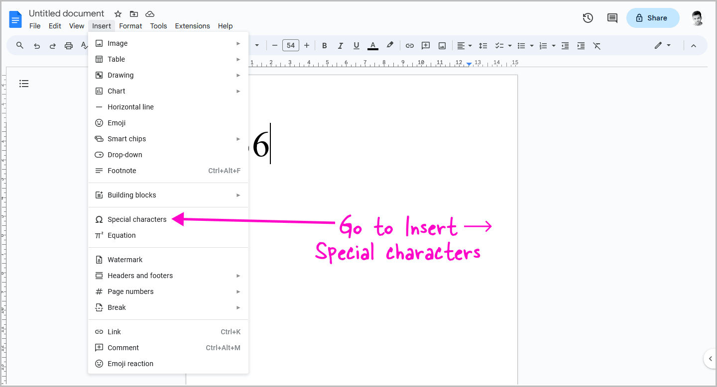 How to Add Degree Symbol in Google Docs