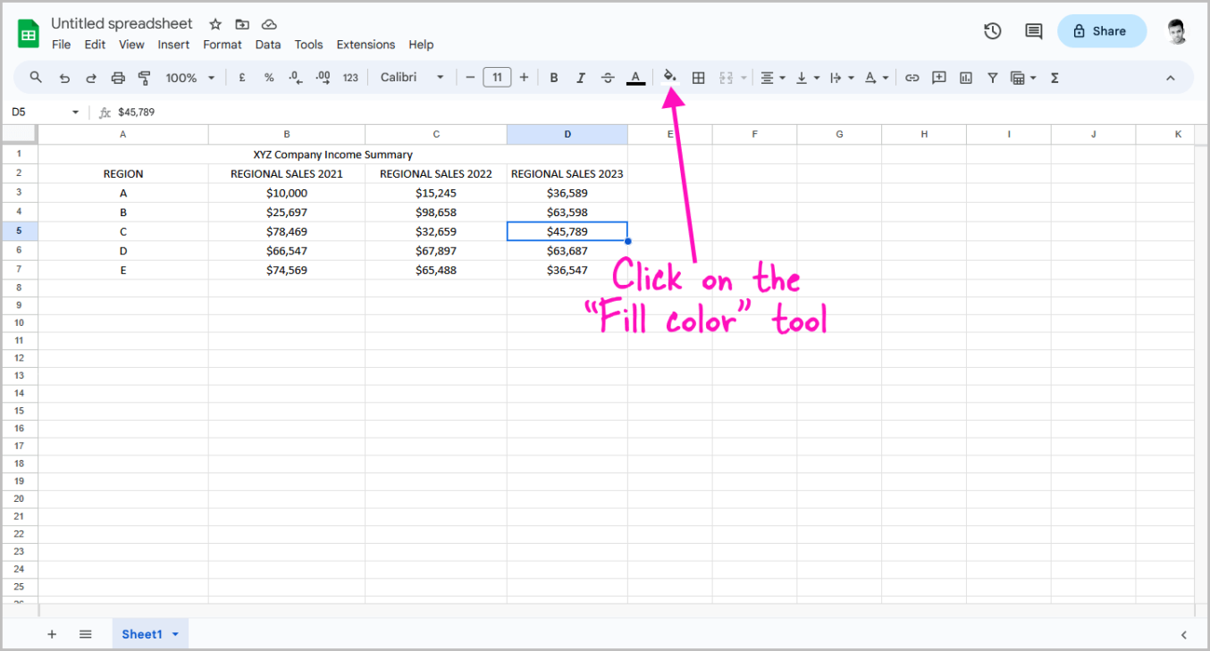 Can You Highlight Text in Google Sheets