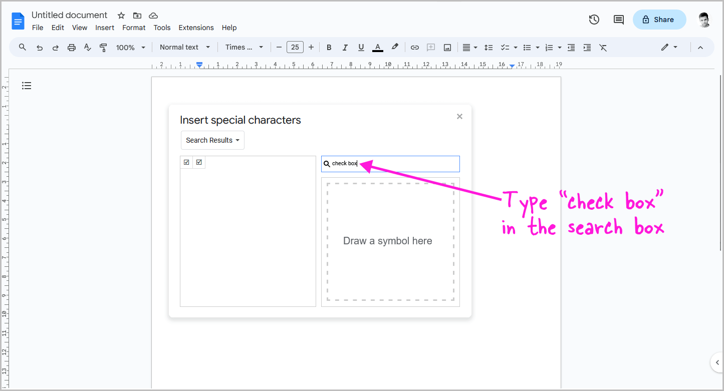 How to Insert Checkbox in Google Docs