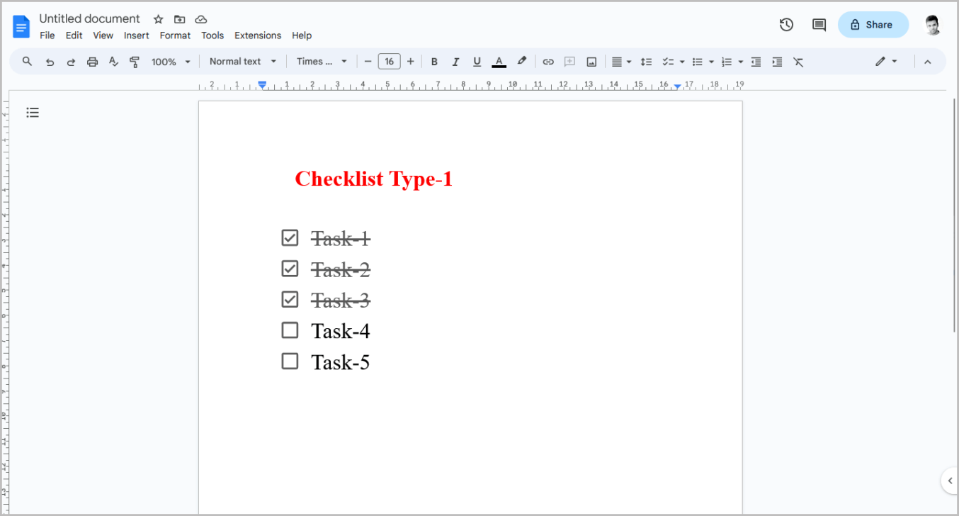 How to Insert Checkbox in Google Docs [Quickest Method]