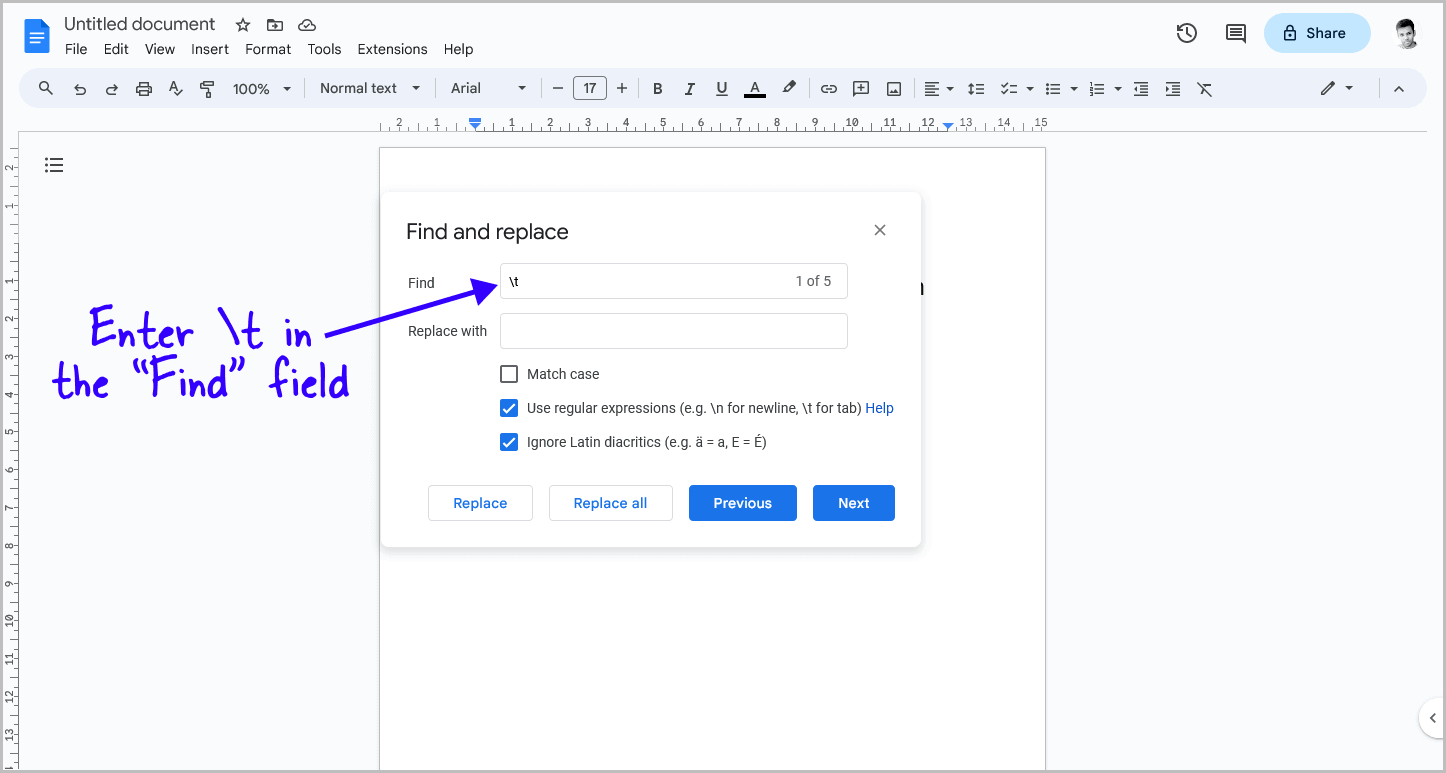 How to Make Tab 4 Spaces in Google Docs