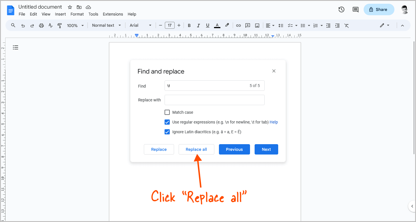 How to Make Tab 4 Spaces in Google Docs