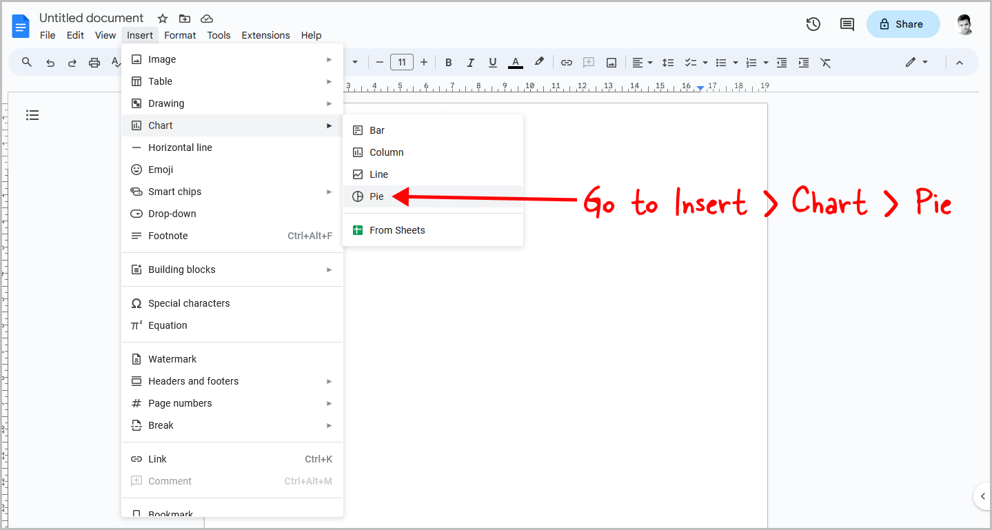 How to Make a Pie Chart in Google Docs