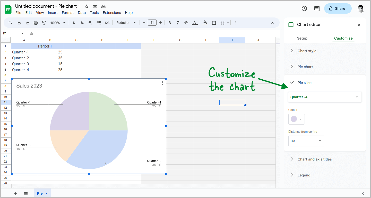 How to Make a Pie Chart in Google Docs