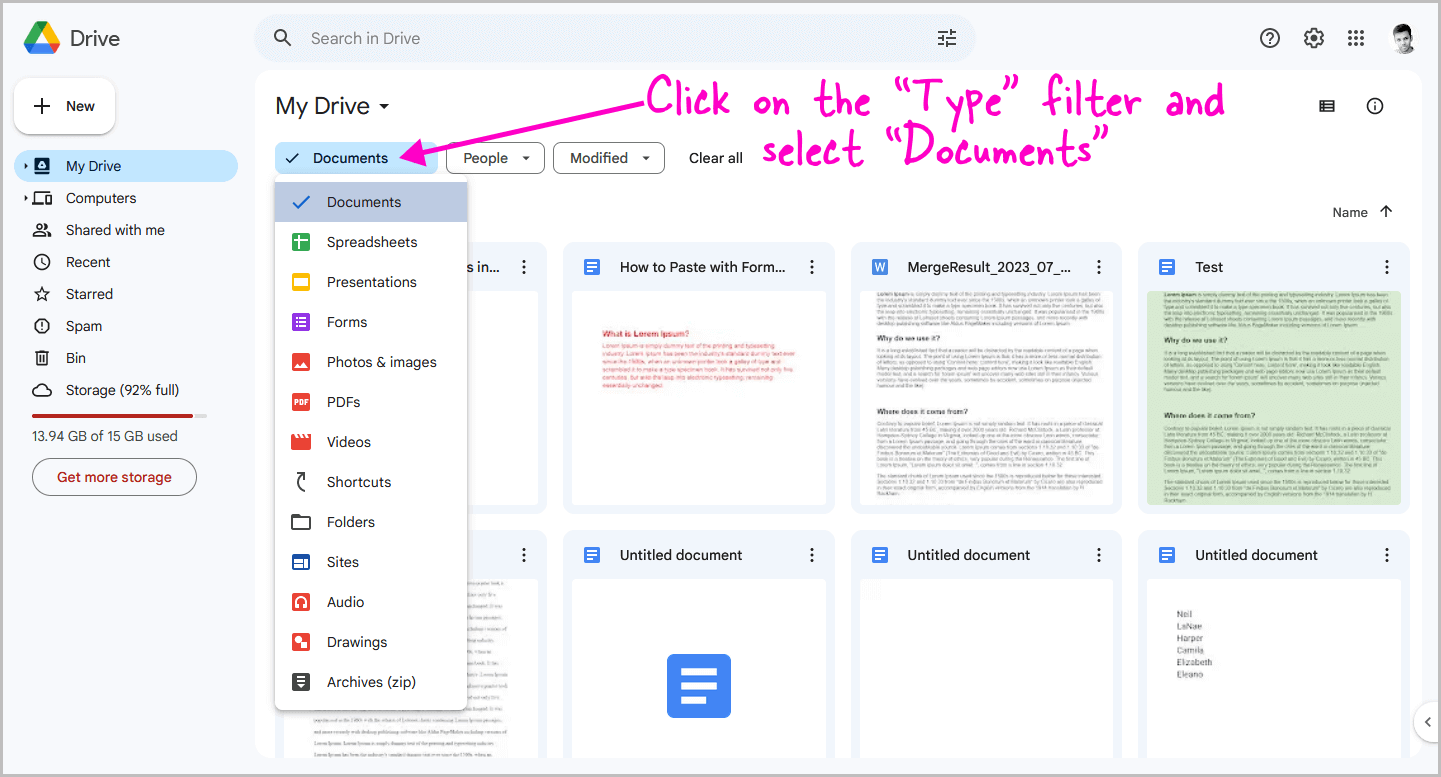 How to Mass Delete Google Docs