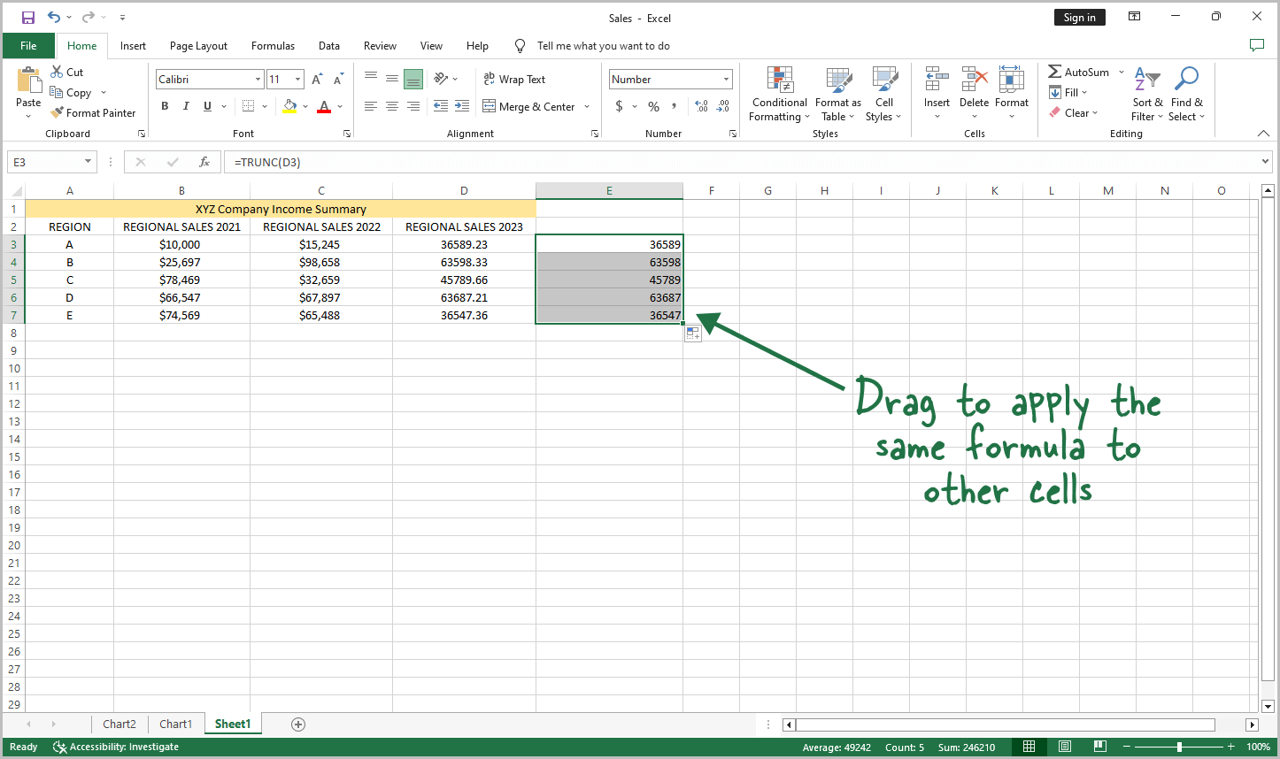 How to Remove Decimal Point in Excel Without Rounding