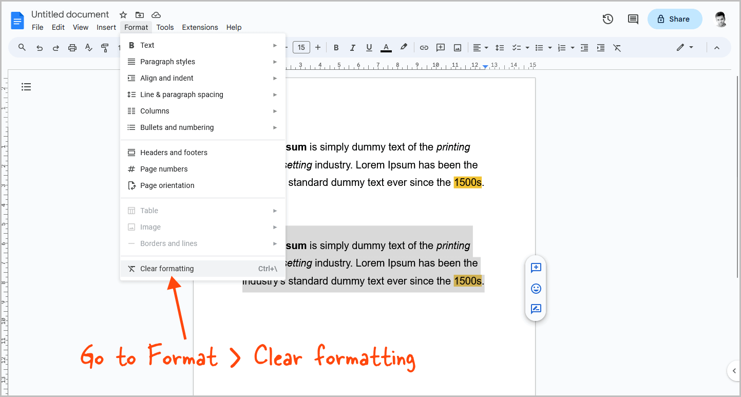 Paste Without Formatting Google Docs