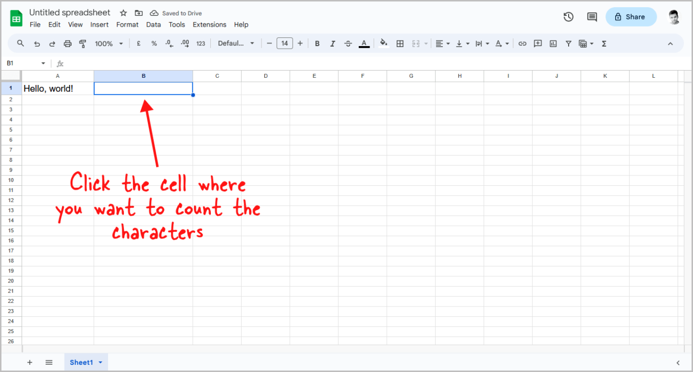 character-count-in-google-sheets-with-and-without-spaces