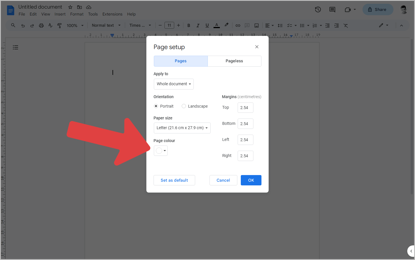 Google Docs Black Background