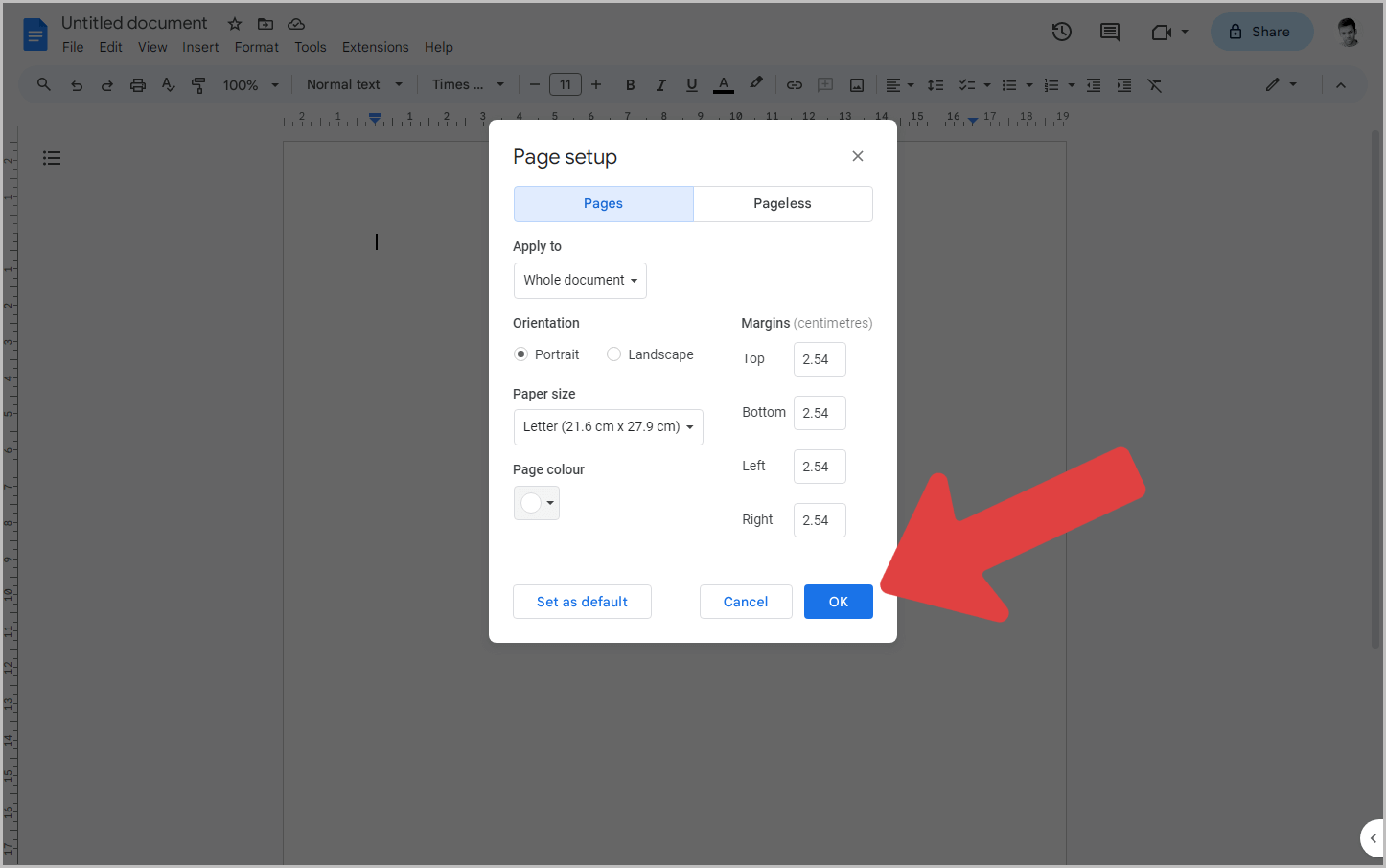 Google Docs Black Background