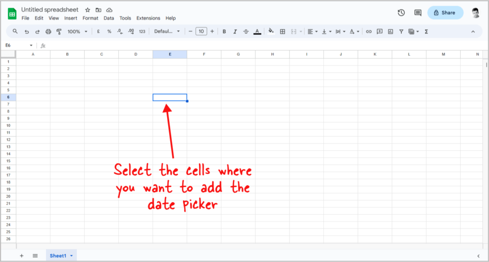 google-sheets-date-picker-quickest-method