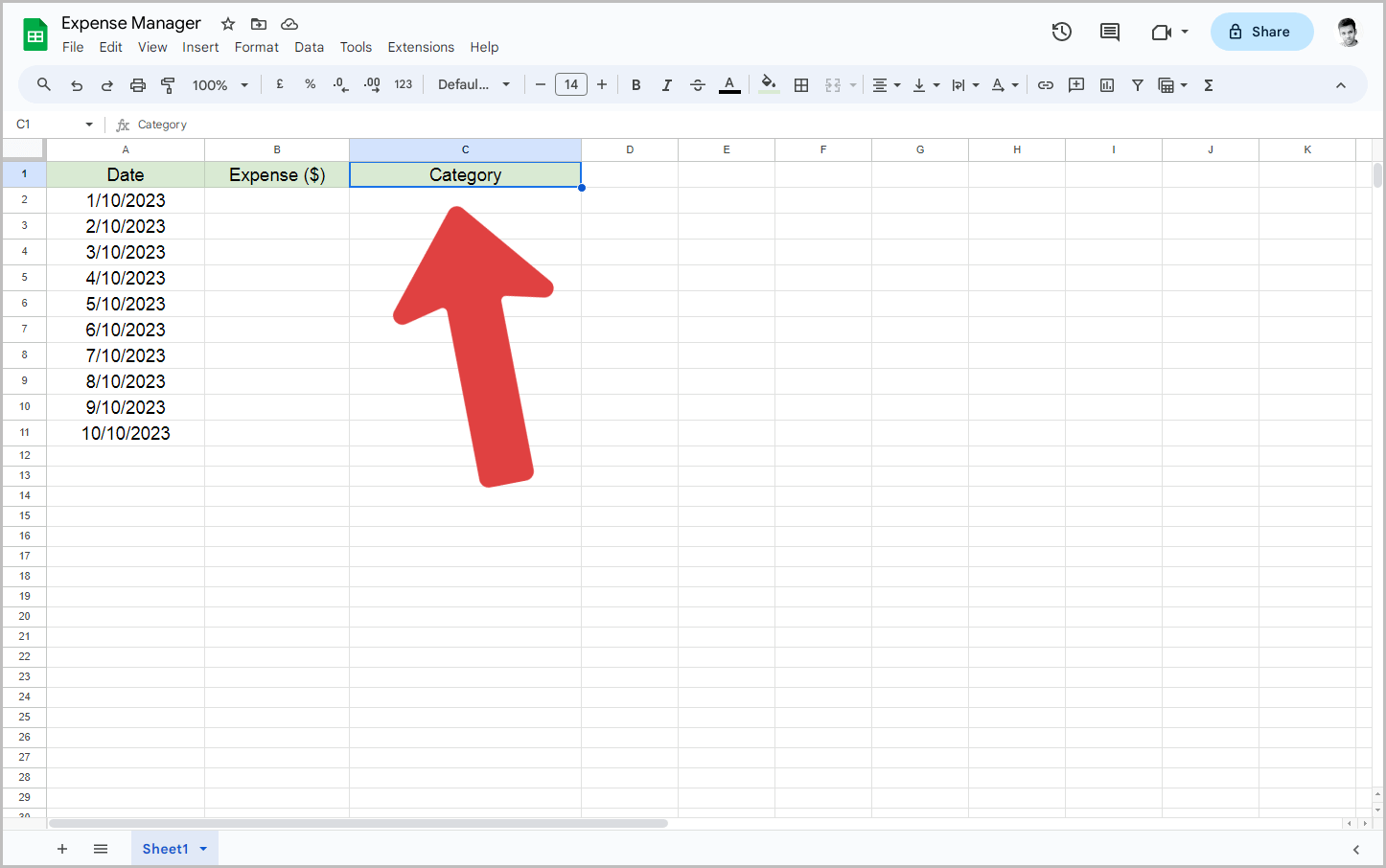 How to Add Categories in Google Sheets