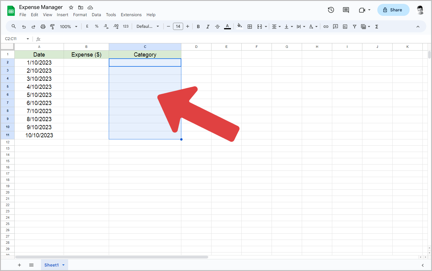 How to Add Categories in Google Sheets