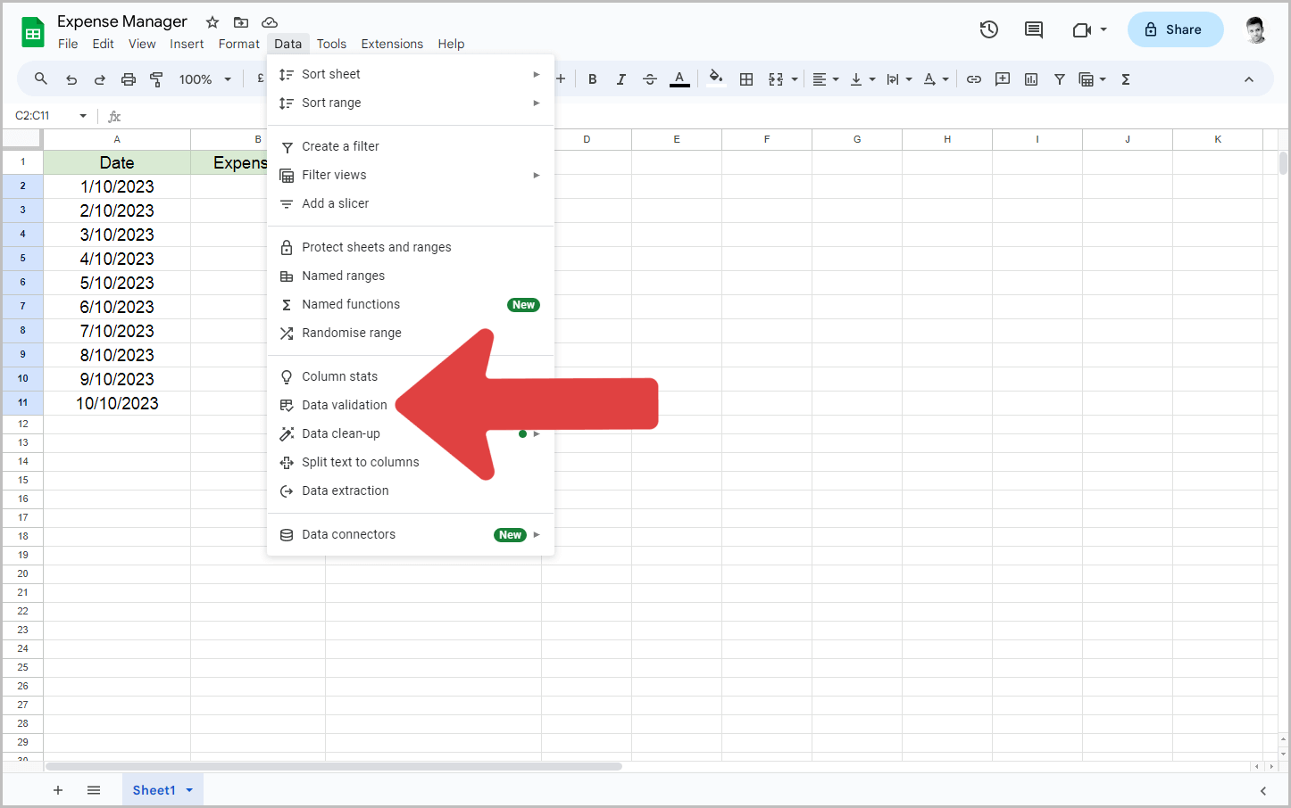 How to Add Categories in Google Sheets