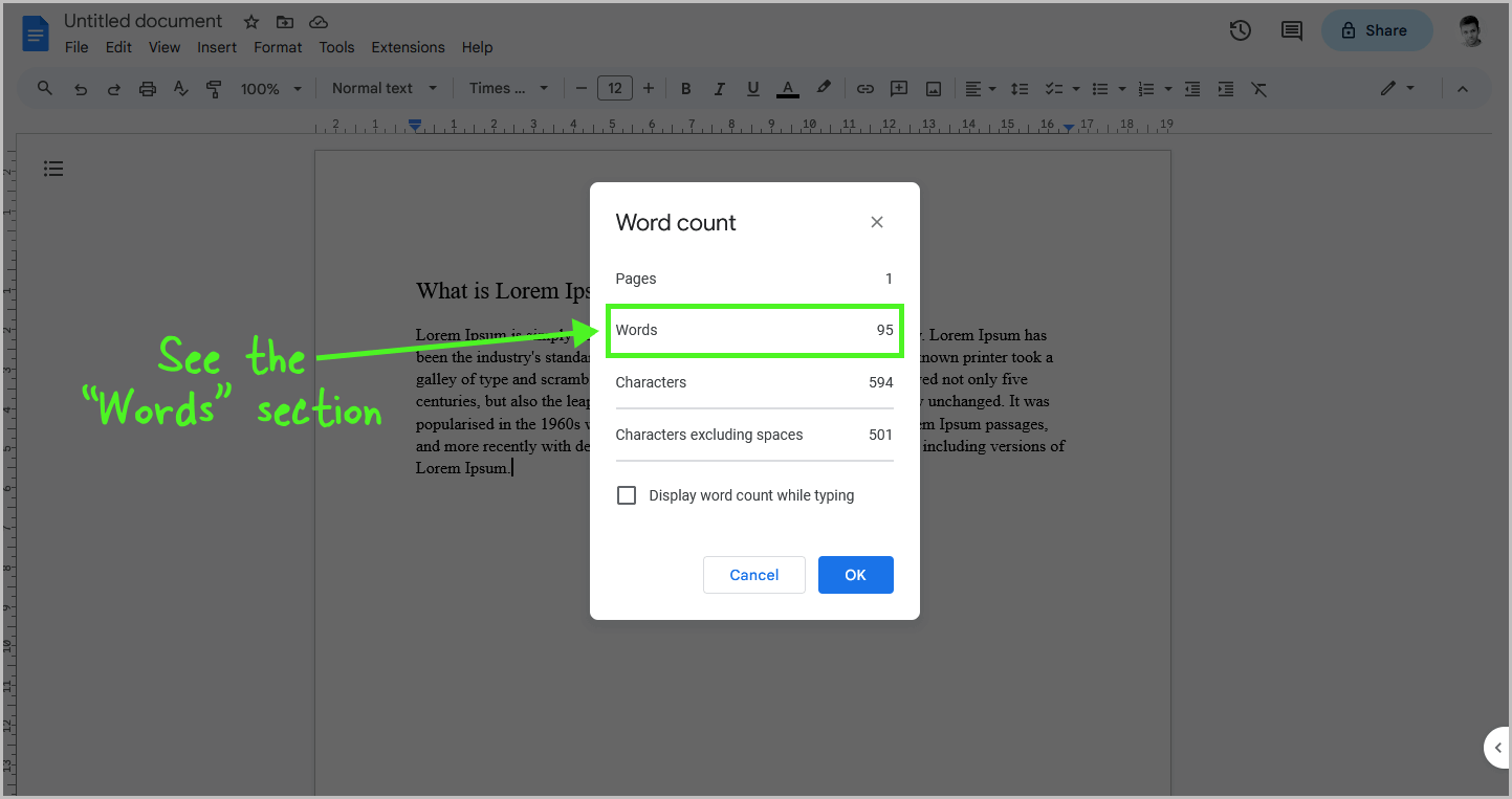 How to Check How Many Words You Have on Google Docs