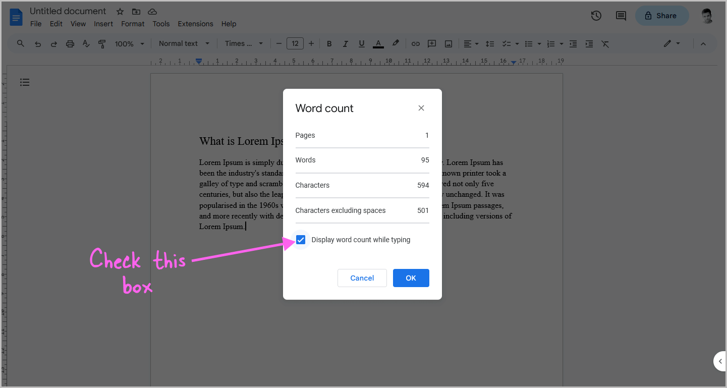 How to Check How Many Words You Have on Google Docs