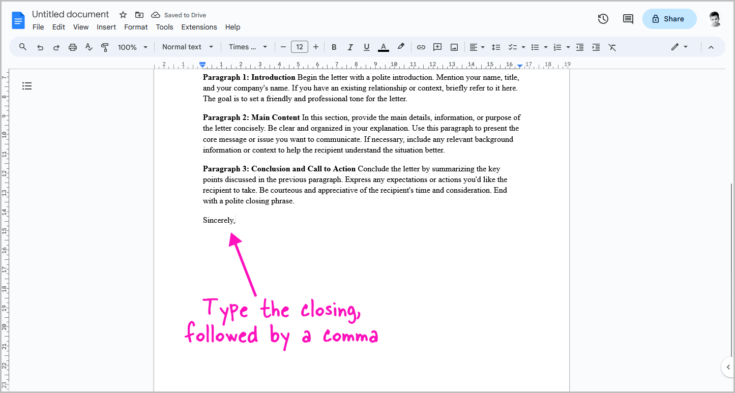 How to Write a Letter on Google Docs