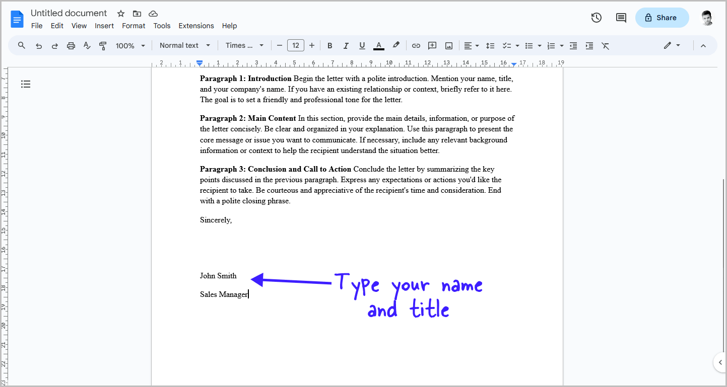 How to Write a Letter on Google Docs