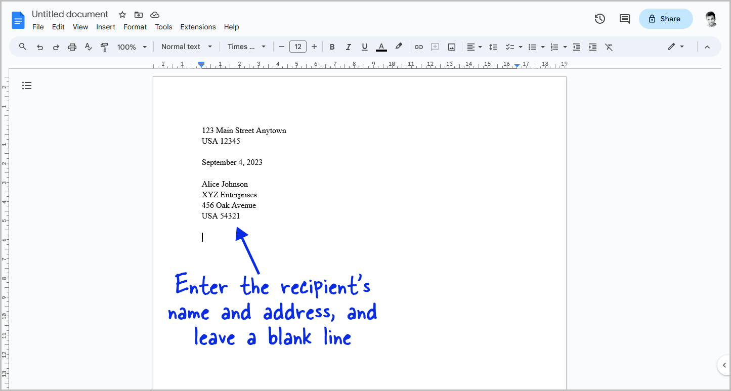 How to Write a Letter on Google Docs