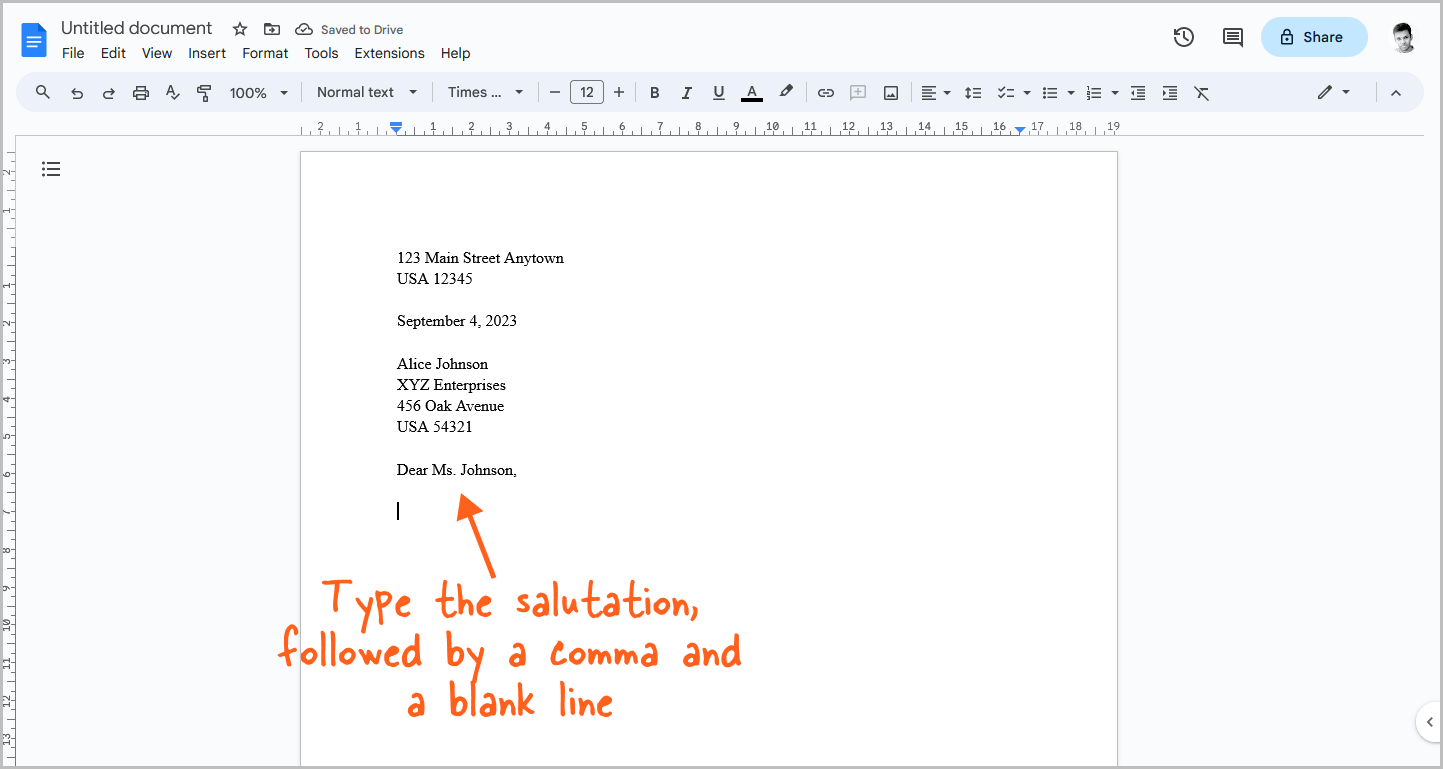 How to Write a Letter on Google Docs