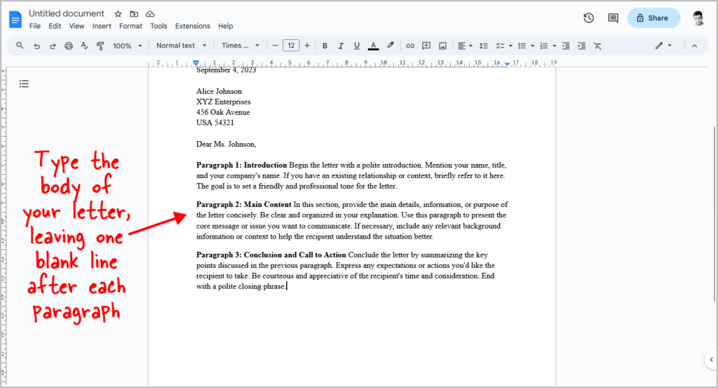 How to Write a Letter on Google Docs [Step-by-Step]