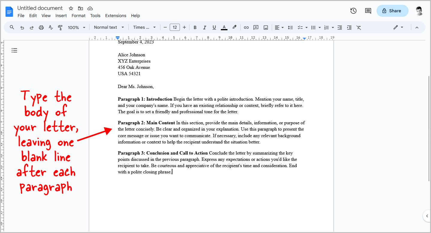 How to Write a Letter on Google Docs