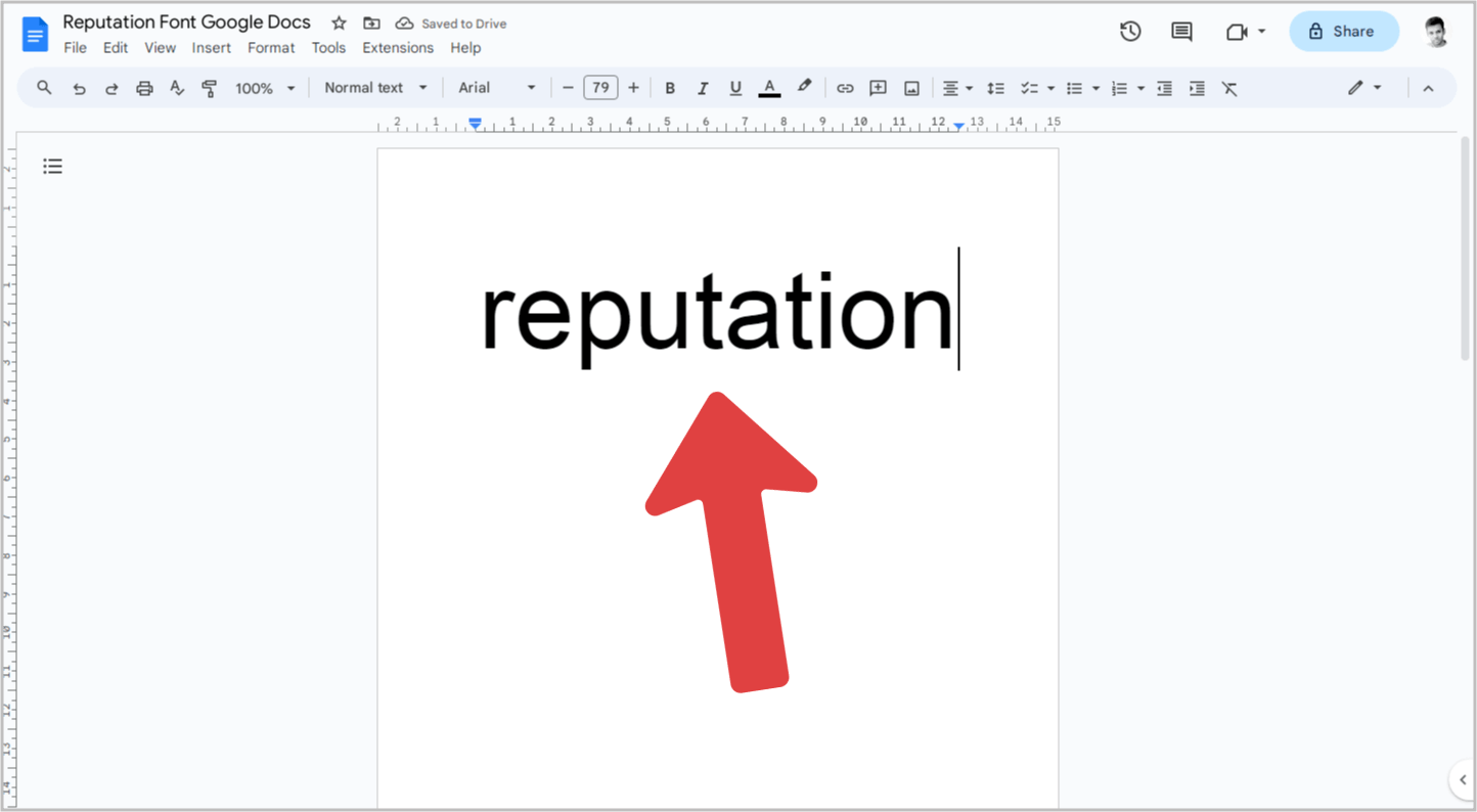 Reputation Font Google Docs