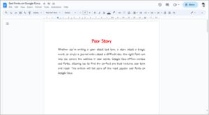 Sad Fonts on Google Docs [HAND-PICKED]