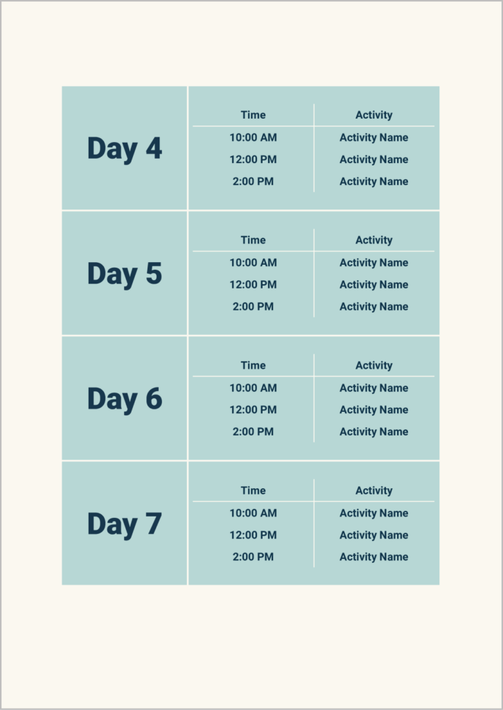 Google Docs Travel Itinerary Template [FREE!]