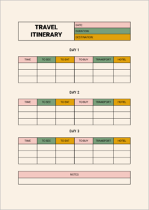 Google Docs Travel Itinerary Template [free!]