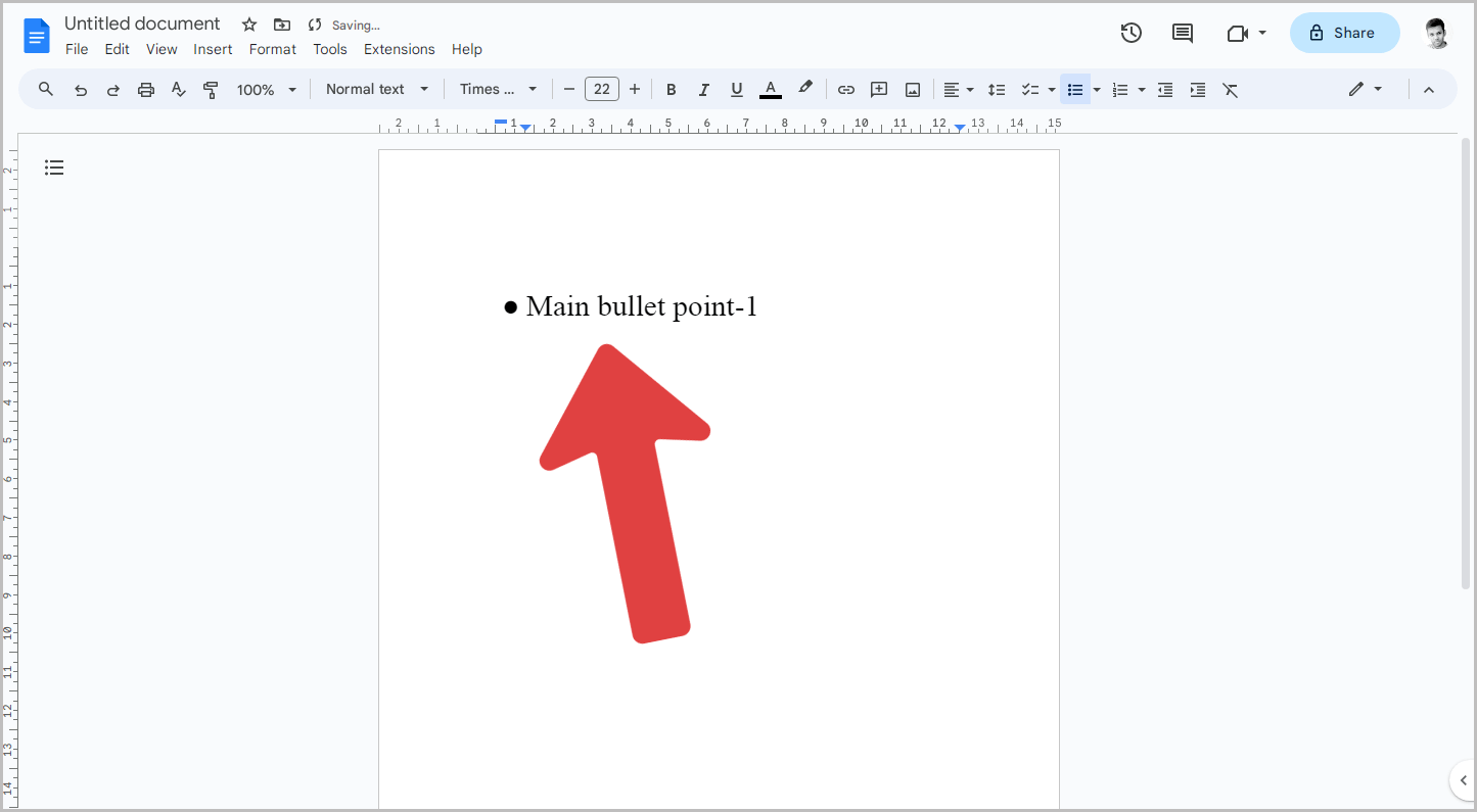 How to Add Sub Bullets in Google Docs