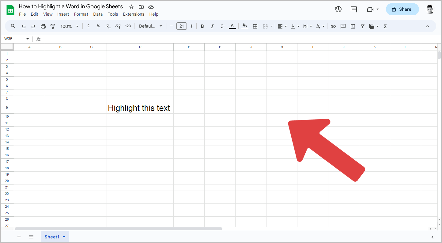 How to Highlight a Word in Google Sheets