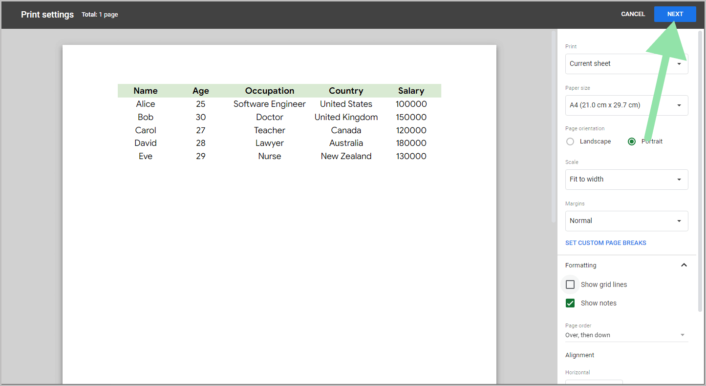 How to Print Google Sheets Without Gridlines