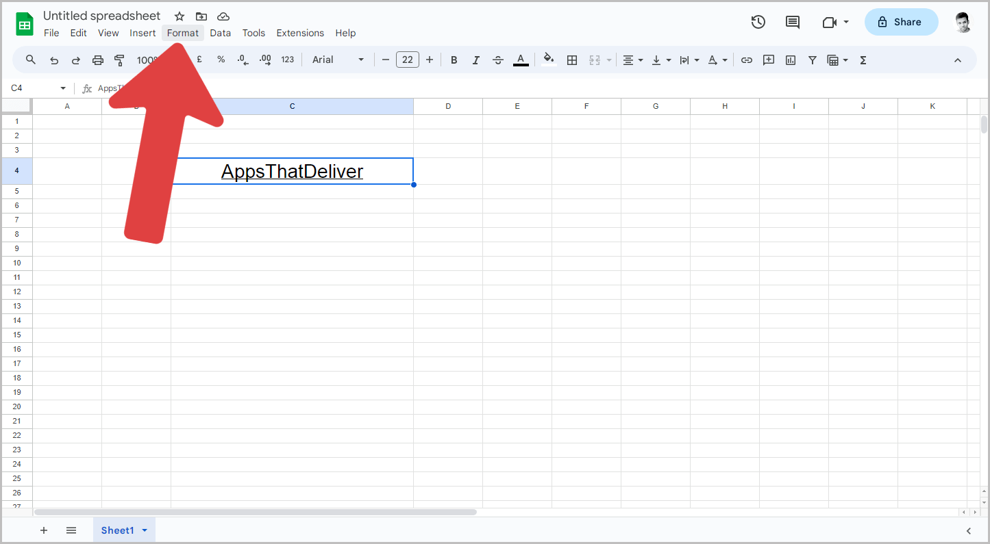 How to Remove Underline in Google Sheets