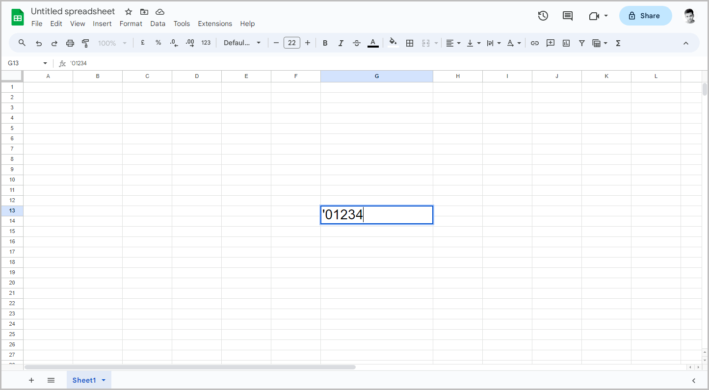 How to Stop Google Sheets from Removing Leading Zeros