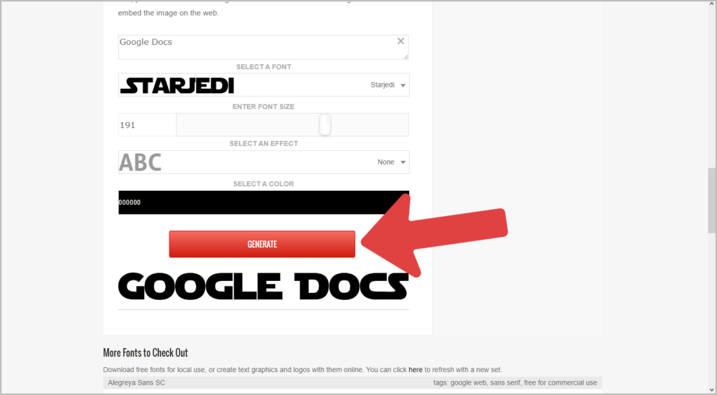 Star Wars Font Google Docs & Google Slides