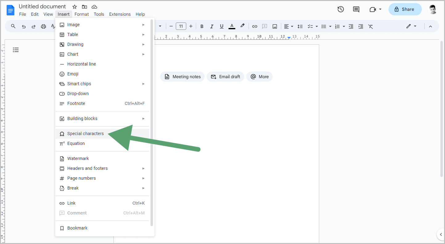 How to insert the Greater Than or Equal To Symbol in Google Docs