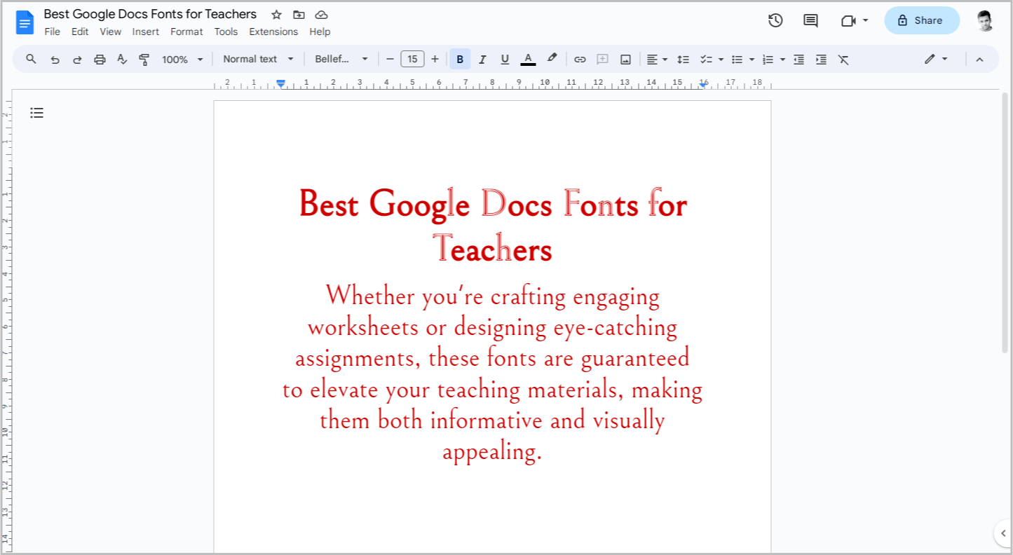 Best Google Docs Fonts for Teachers