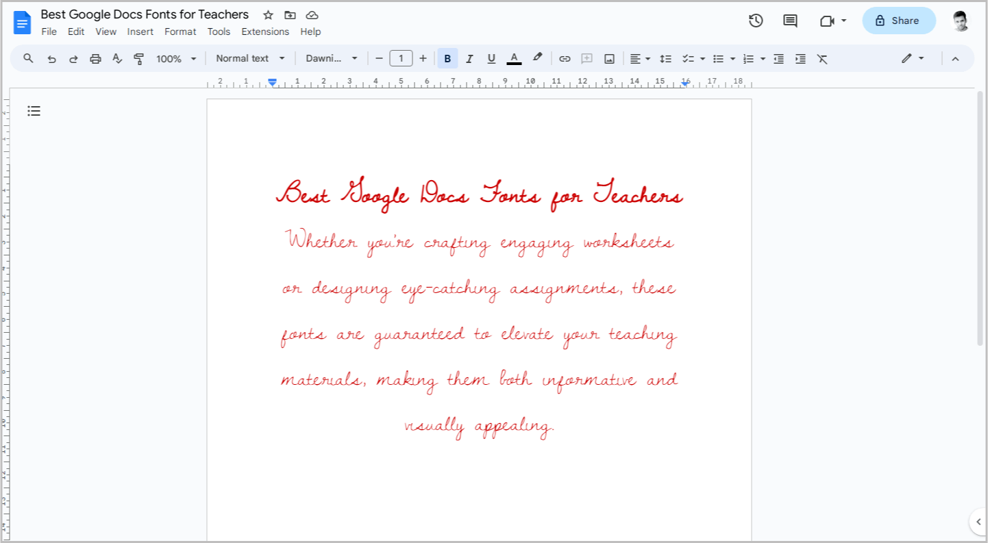 Best Google Docs Fonts for Teachers