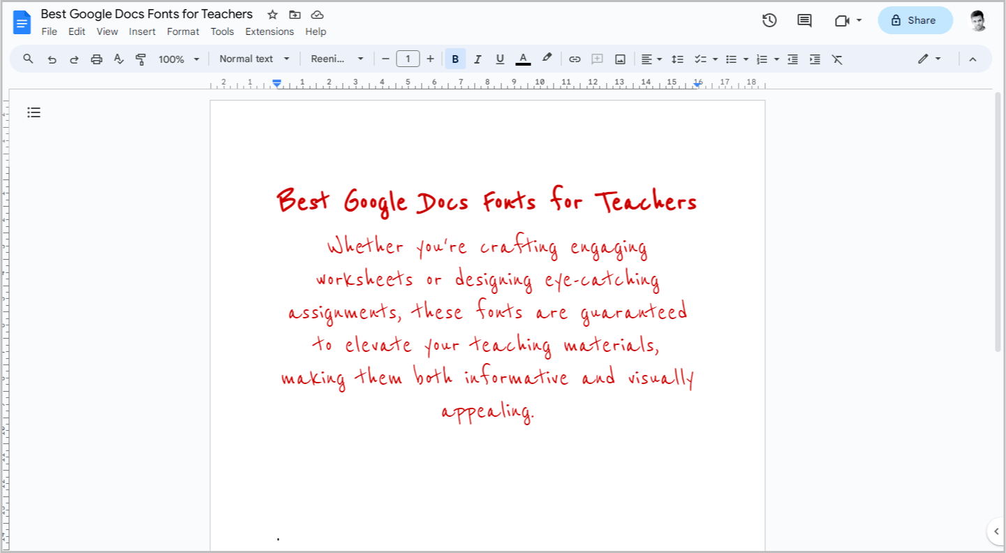 Best Google Docs Fonts for Teachers