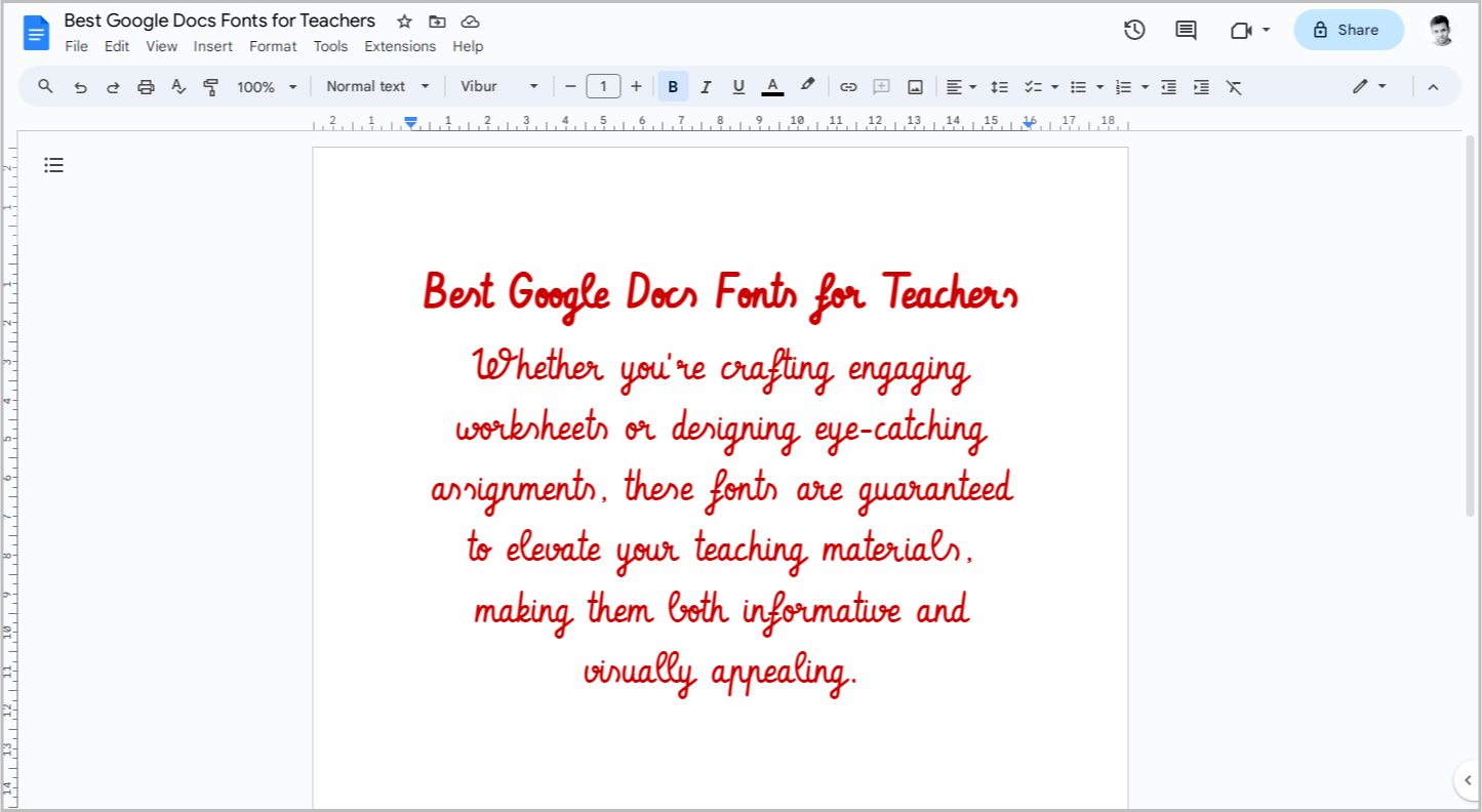 Best Google Docs Fonts for Teachers