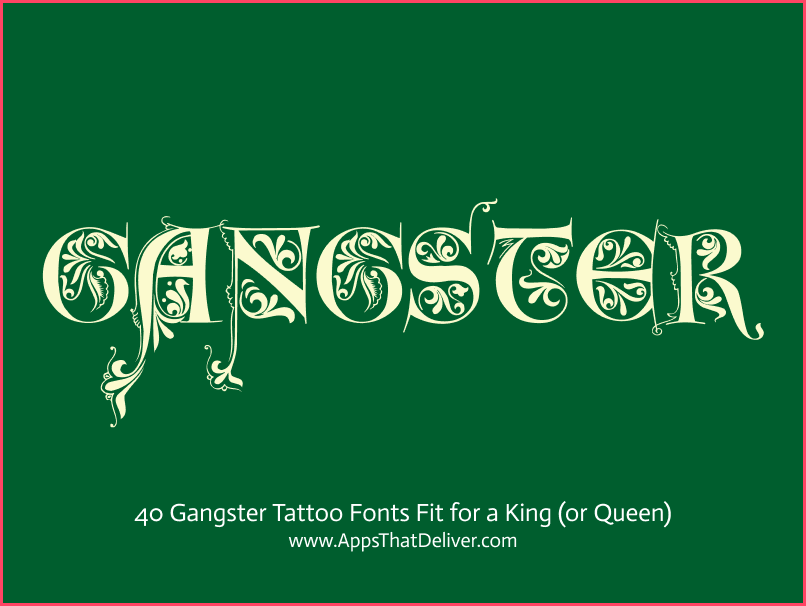 Calligraphy Gangster Tattoo Fonts