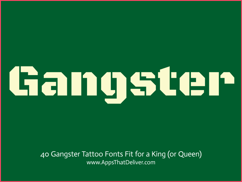 Gangster Stencil Tattoo Fonts